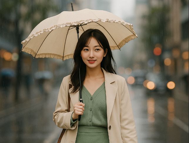 Look de pluie coréen