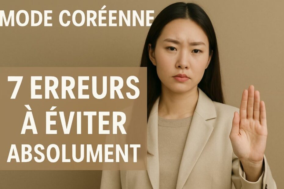 Mode Coréenne Erreurs à Éviter
