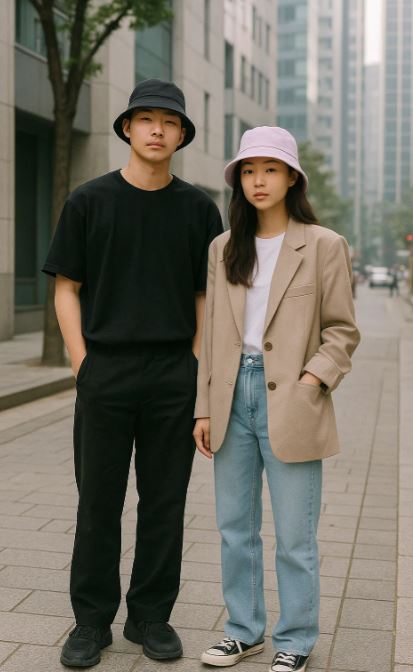 intégrer le bob dans une tenue coréenne