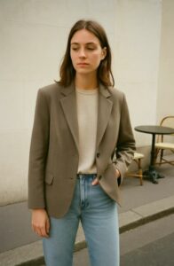 femme posant en style néo-classique