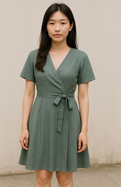 robe coréenne silhouette en V