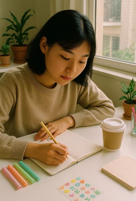 carnets coréens dans sa routine étudiante