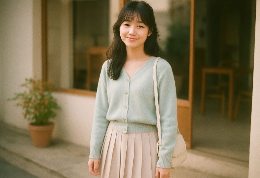 look soft girl coréen pièces basiques photo