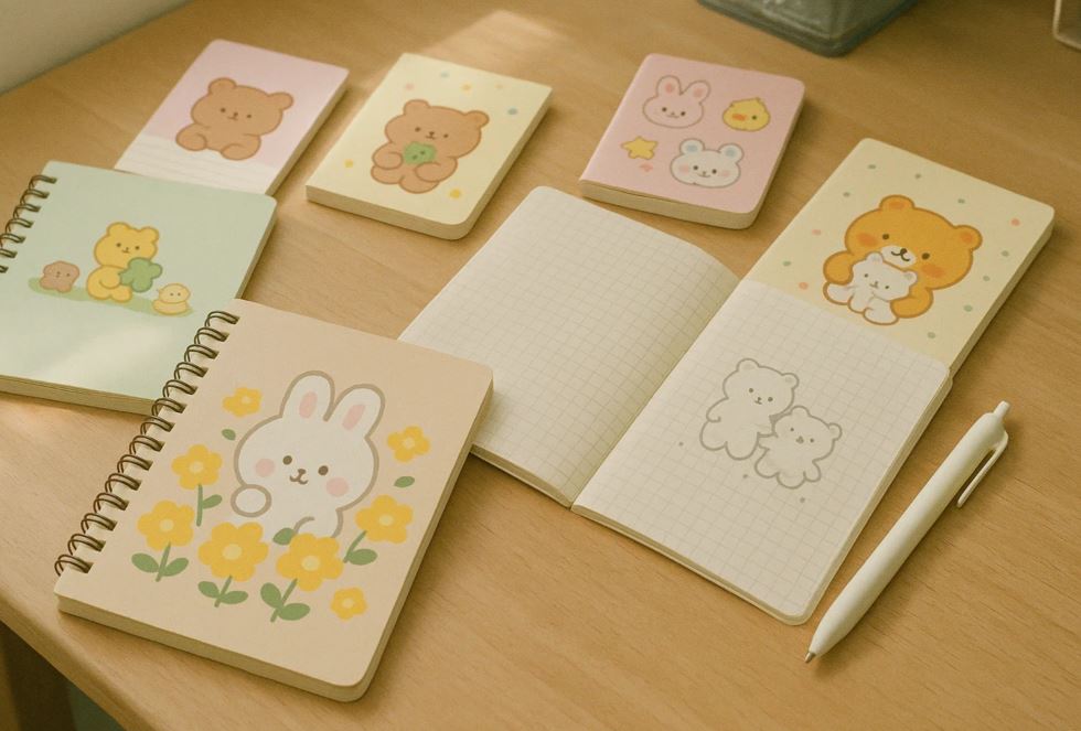 Carnets de notes coréens productivité photo