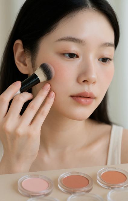 blush coréen pour une carnation claire