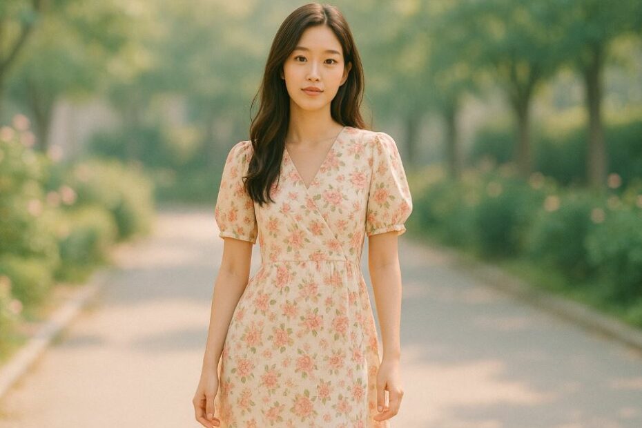 Robes fleuries coréennes toujours tendance