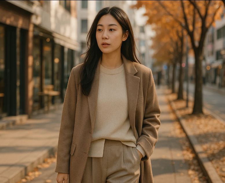 Look d’automne coréen femme coréenne