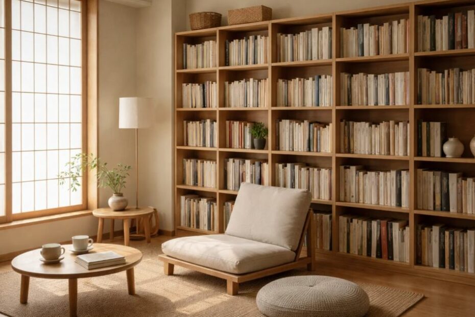 femme lisant dans son coin lecture