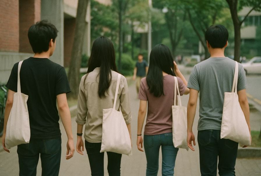étudiants coréens sacs en tissu