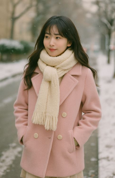 style Soft Girl coréen en hiver