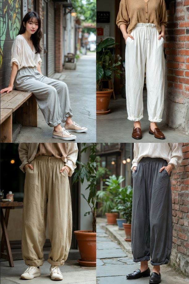 choisir Pantalons coréens grande taille photo