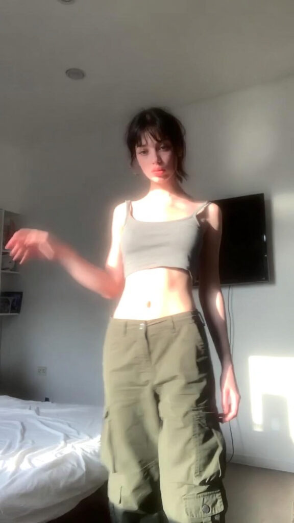 morphologie androgyne pantalon cargo