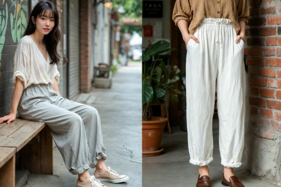 choisir Pantalons coréens grande taille