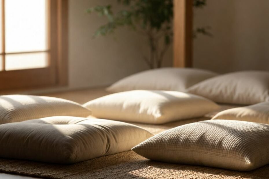 Ambiance zen coussins coréens