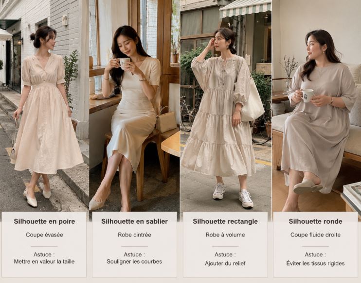 photos 4 styles pour Adapter la Robe Midi à sa Morphologie