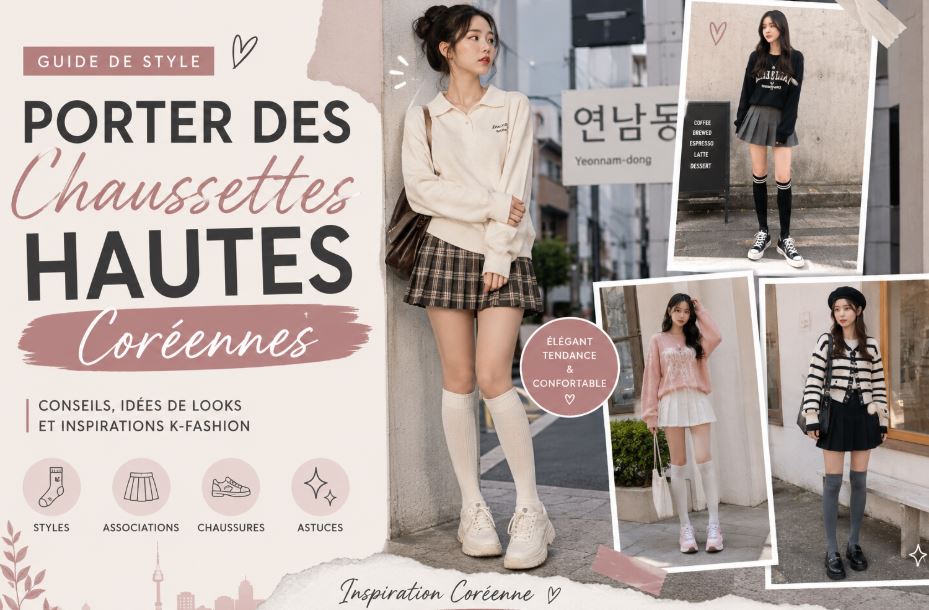 Porter des Chaussettes Hautes Coréennes